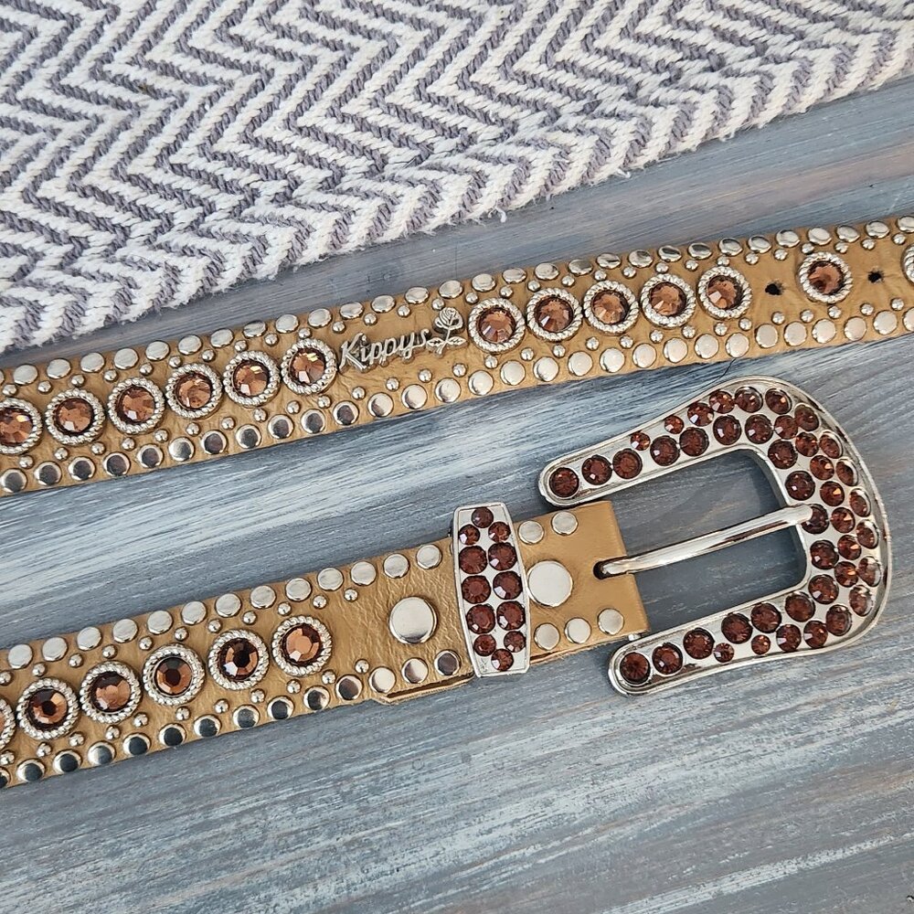 Kippys leather Swarovski belt